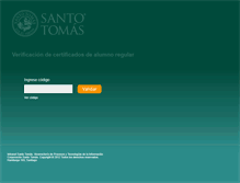 Tablet Screenshot of certificados.santotomas.cl